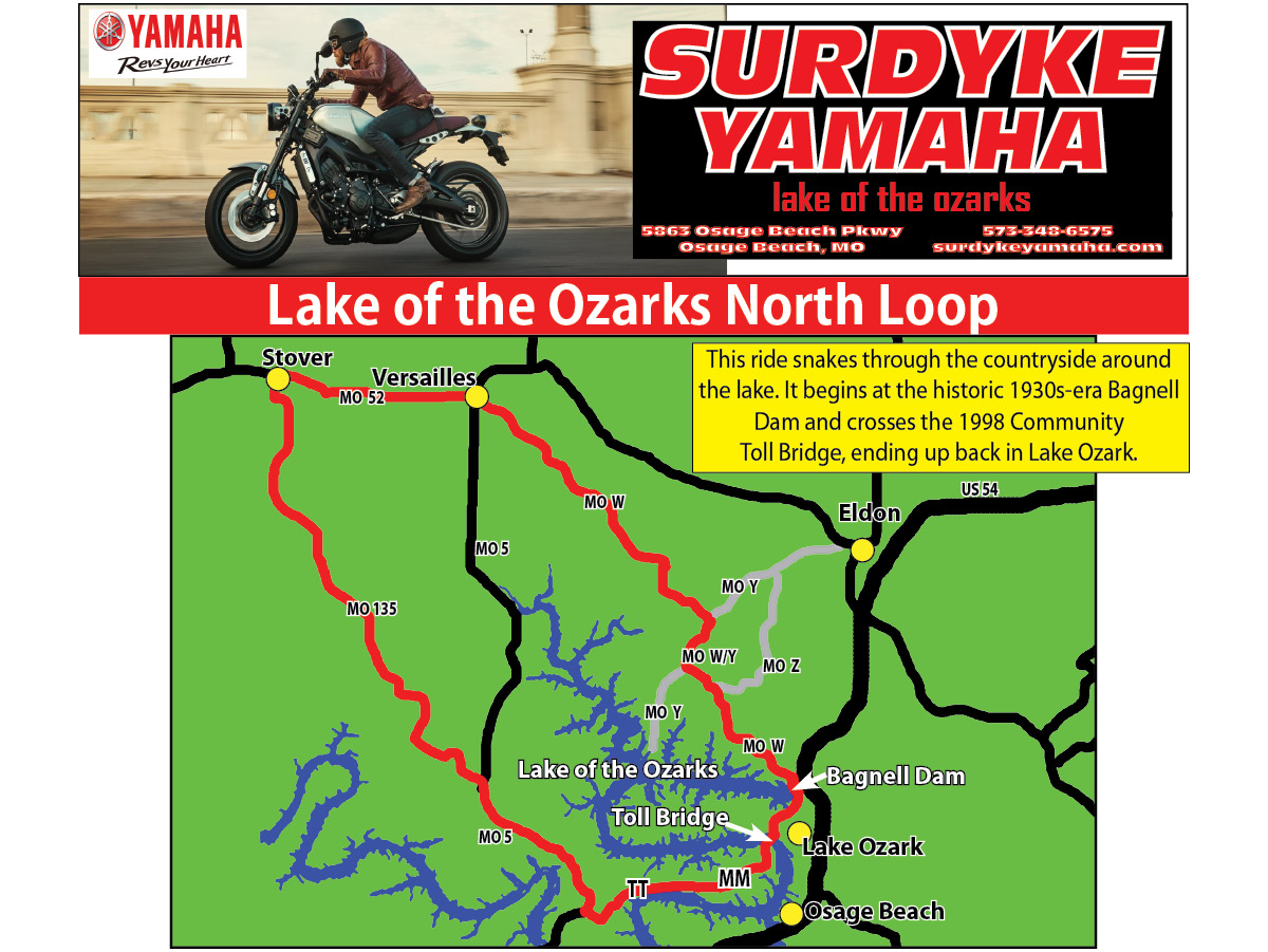 Cruise the Ozarks Ride The Lake of the Ozarks North Loop